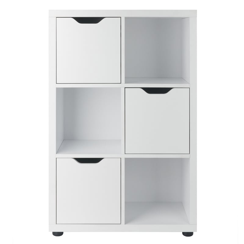 Winsome Julian 3x2 Storage Cabinet in White Finish