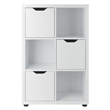 Winsome Julian 3x2 Storage Cabinet in White Finish