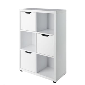 Winsome Julian 3x2 Storage Cabinet in White Finish