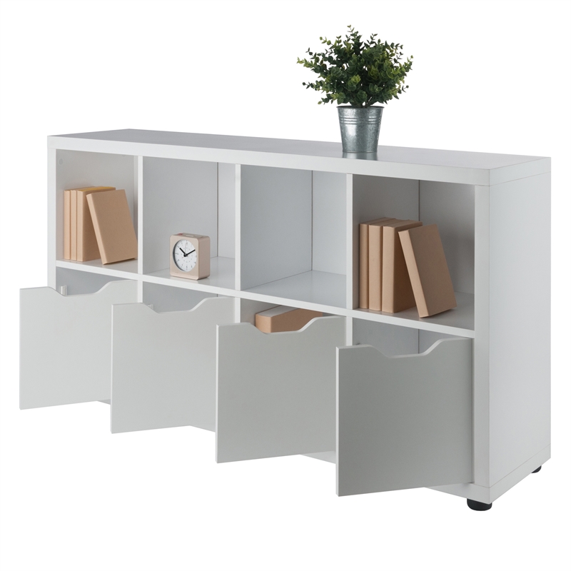 Winsome Julian 2x4 Storage Cabinet White Finish