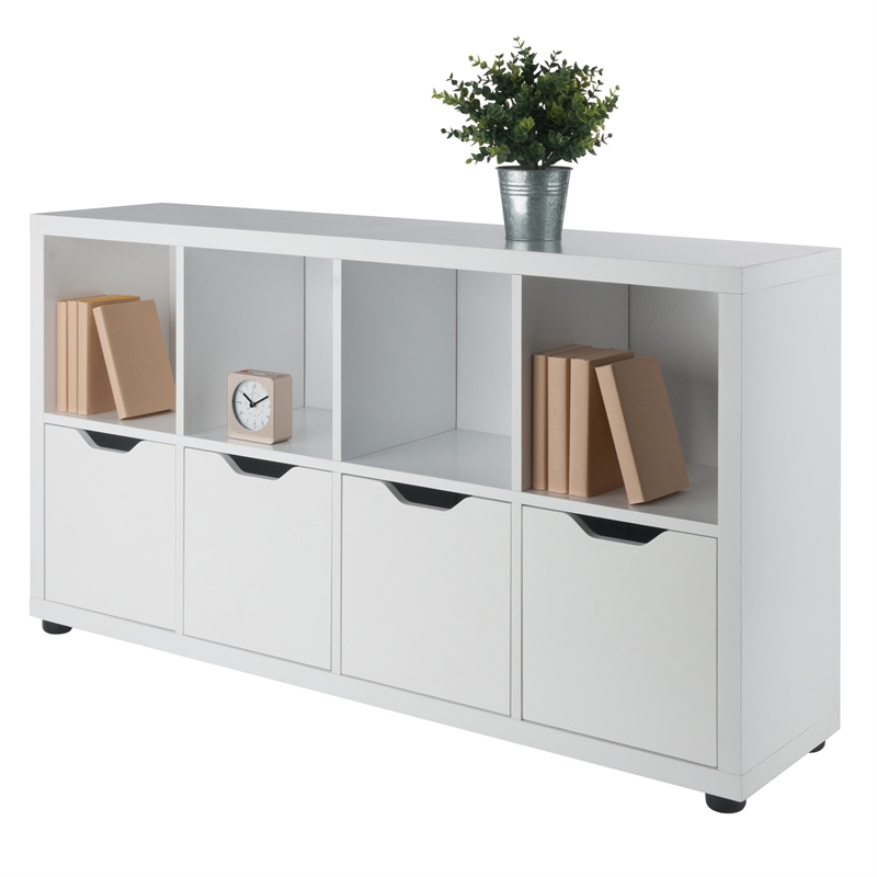 Winsome Julian 2x4 Storage Cabinet White Finish