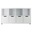 Winsome Julian 2x4 Storage Cabinet White Finish