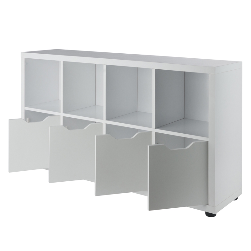 Winsome Julian 2x4 Storage Cabinet White Finish