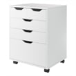 Winsome Halifax Bins and Drawers Storage Mobile Cabinet White Finish