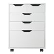Winsome Halifax Bins and Drawers Storage Mobile Cabinet White Finish