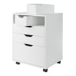 Winsome Halifax Bins and Drawers Storage Mobile Cabinet White Finish