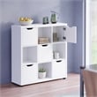 Winsome Julian 3x3 Storage Cabinet White Finish