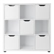 Winsome Julian 3x3 Storage Cabinet White Finish