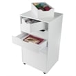 Winsome Halifax Bins and Drawers Multi Storage Tall Mobile Cabinet White Finish