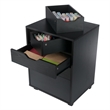 Winsome Halifax Bins and Drawers Storage Mobile Cabinet Black Finish