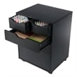 Winsome Halifax Bins and Drawers Storage Mobile Cabinet Black Finish