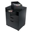 Winsome Halifax Bins and Drawers Storage Mobile Cabinet Black Finish