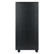 Winsome Halifax Bins and Drawers Multi-Storage Tall Mobile Cabinet Black Finish