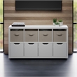Winsome Julia 2x4 Storage 5Pc Cabinet Set Beige and White Finish