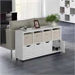 Winsome Julia 2x4 Storage 5Pc Cabinet Set Beige and White Finish