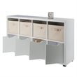 Winsome Julia 2x4 Storage 5Pc Cabinet Set Beige and White Finish