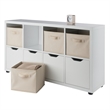 Winsome Julia 2x4 Storage 5Pc Cabinet Set Beige and White Finish