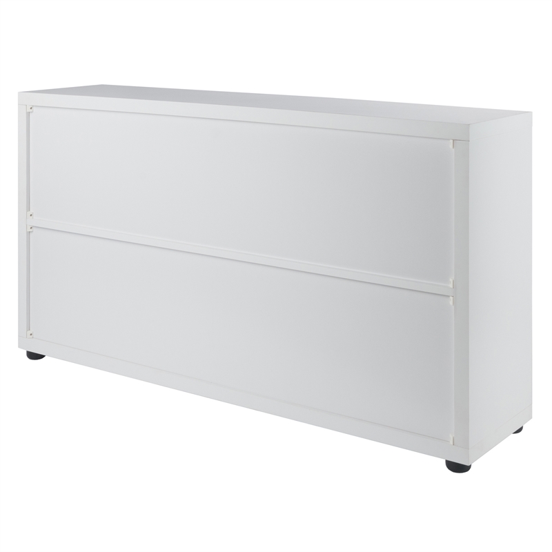 Winsome Julia 2x4 Storage 5Pc Cabinet Set Beige and White Finish