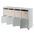 Winsome Julia 2x4 Storage 5Pc Cabinet Set Beige and White Finish
