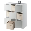 Winsome Julia 3x3 Storage 5Pc Cabinet Set Beige and White Finish