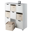 Winsome Julia 3x3 Storage 5Pc Cabinet Set Beige and White Finish