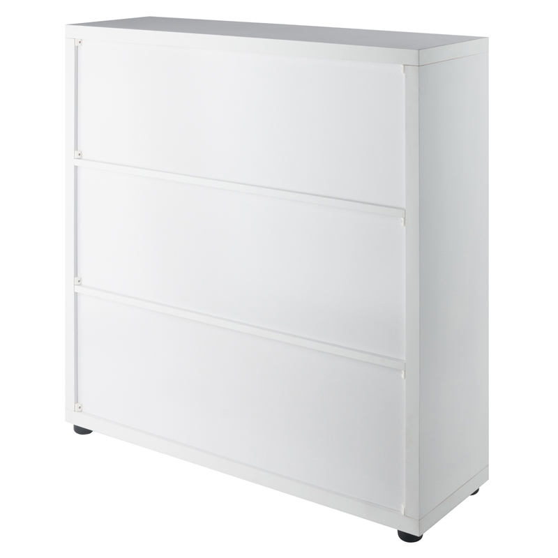 Winsome Julia 3x3 Storage 5Pc Cabinet Set Beige and White Finish