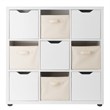 Winsome Julia 3x3 Storage 5Pc Cabinet Set Beige and White Finish