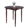Winsome Sorella Round Double Drop Leaf Dining Table Walnut Finish