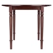 Winsome Sorella Round Double Drop Leaf Dining Table Walnut Finish