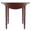 Winsome Sorella Round Double Drop Leaf Dining Table Walnut Finish