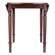 Winsome Sorella Round Double Drop Leaf Dining Table Walnut Finish