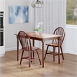 Winsome Ravenna 3Pc Dining Table with Windsor Chairs Walnut Finish