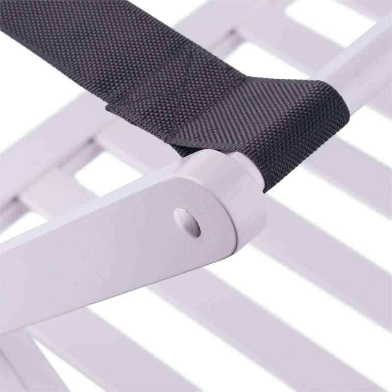 Winsome Reese Luggage Rack with Shelf in White finish