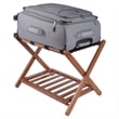 Winsome Reese Luggage Rack with Shelf in Teak Finish
