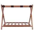 Winsome Reese Luggage Rack with Shelf in Teak Finish