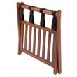 Winsome Reese Luggage Rack with Shelf in Teak Finish