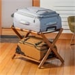 Winsome Reese Luggage Rack with Shelf in Teak Finish