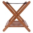 Winsome Reese Luggage Rack with Shelf in Teak Finish
