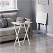 Winsome Alex 2-Pc Snack Table Set in White Finish