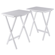 Winsome Alex 2-Pc Snack Table Set in White Finish