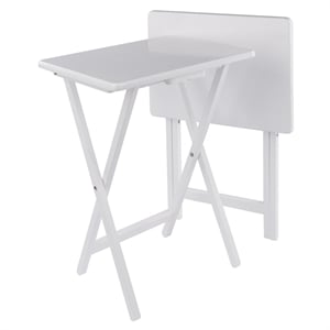 Winsome Alex 2-Pc Snack Table Set in White Finish