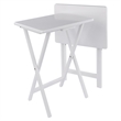 Winsome Alex 2-Pc Snack Table Set in White Finish