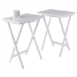 Winsome Alex 2-Pc Snack Table Set in White Finish