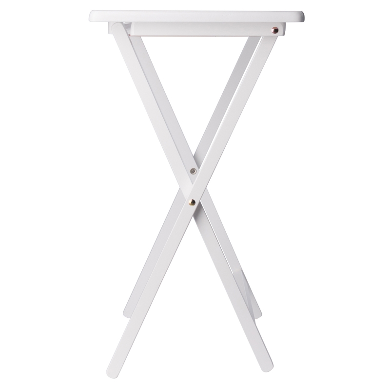 Winsome Alex 2-Pc Snack Table Set in White Finish