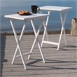 Winsome Alex 2-Pc Snack Table Set in White Finish