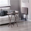 Winsome Alex 2-Pc Snack Table Set in Oyster Gray Finish