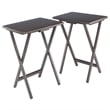 Winsome Alex 2-Pc Snack Table Set in Oyster Gray Finish