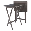 Winsome Alex 2-Pc Snack Table Set in Oyster Gray Finish
