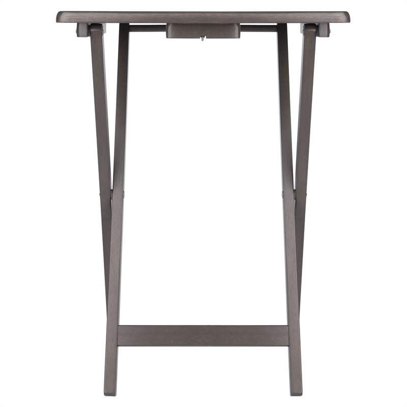 Winsome Alex 2-Pc Snack Table Set in Oyster Gray Finish