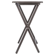 Winsome Alex 2-Pc Snack Table Set in Oyster Gray Finish
